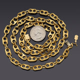 Uno a Erre Vintage 18K Yellow Gold 8.7 mm Mariner Chain Necklace 32 Inches