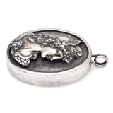 Vintage Henryk Winograd HW 999 Fine Silver Repoussé Athena Pendant