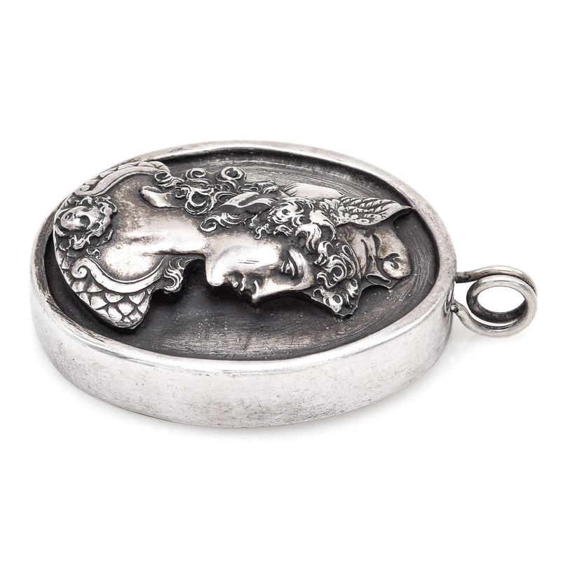 Vintage Henryk Winograd HW 999 Fine Silver Repoussé Athena Pendant