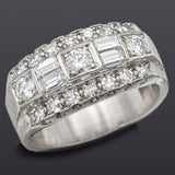 Vintage 14K White Gold 0.83 TCW Diamond Band Ring