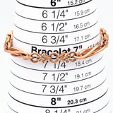 Antique English 9K Rose Gold Link Chain Bracelet 18.6 Grams