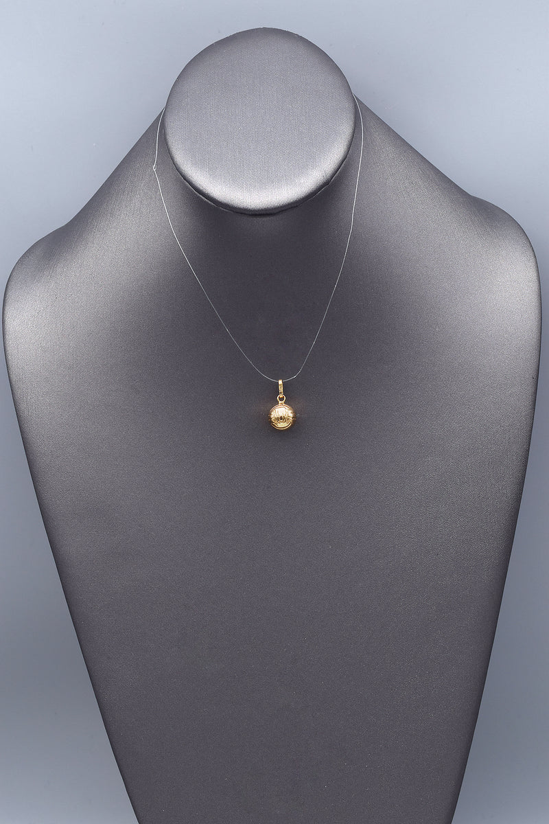 Vintage 14K Yellow Gold Volleyball Sports Charm Pendant