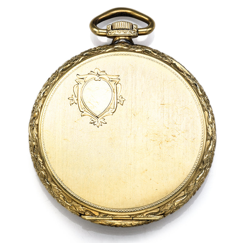 Antique 1917 Hampden Paul Revere 19 Jewels Size 12 Gold Filled Pocket Watch