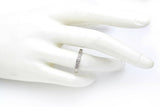 Vintage 14K White Gold 0.26 TCW Diamond Square Cut Band Ring