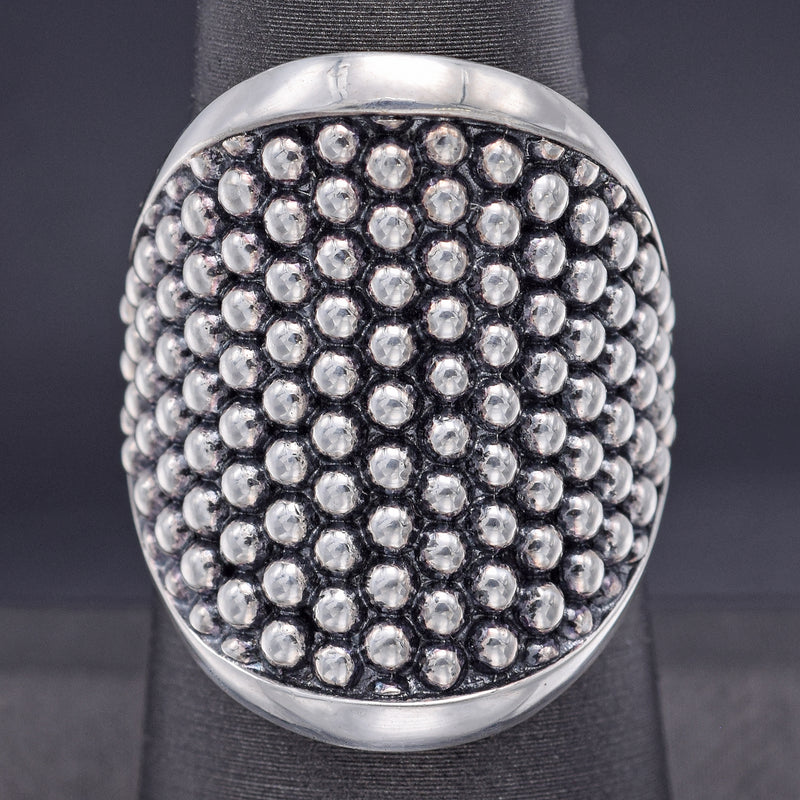LAGOS Caviar Beaded Sterling Silver & 18K Gold Bracelet, Necklace & Ring Set