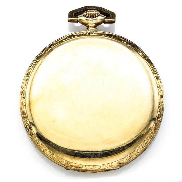 Antique 1915 Waltham 14K Gold Colonial A 19 Jewels Size 14 Pocket Watch 45 mm