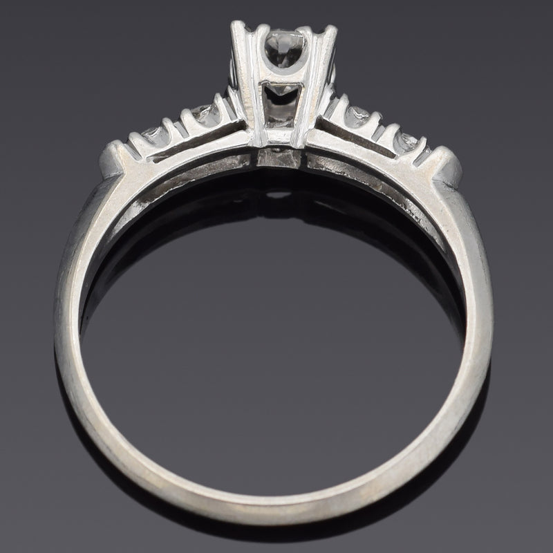 Antique Platinum 0.45 TCW Diamond Band Ring