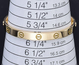 CARTIER 18K Yellow Gold Screw Love Bracelet Size 16 + Box, Screwdriver 28.4Grams