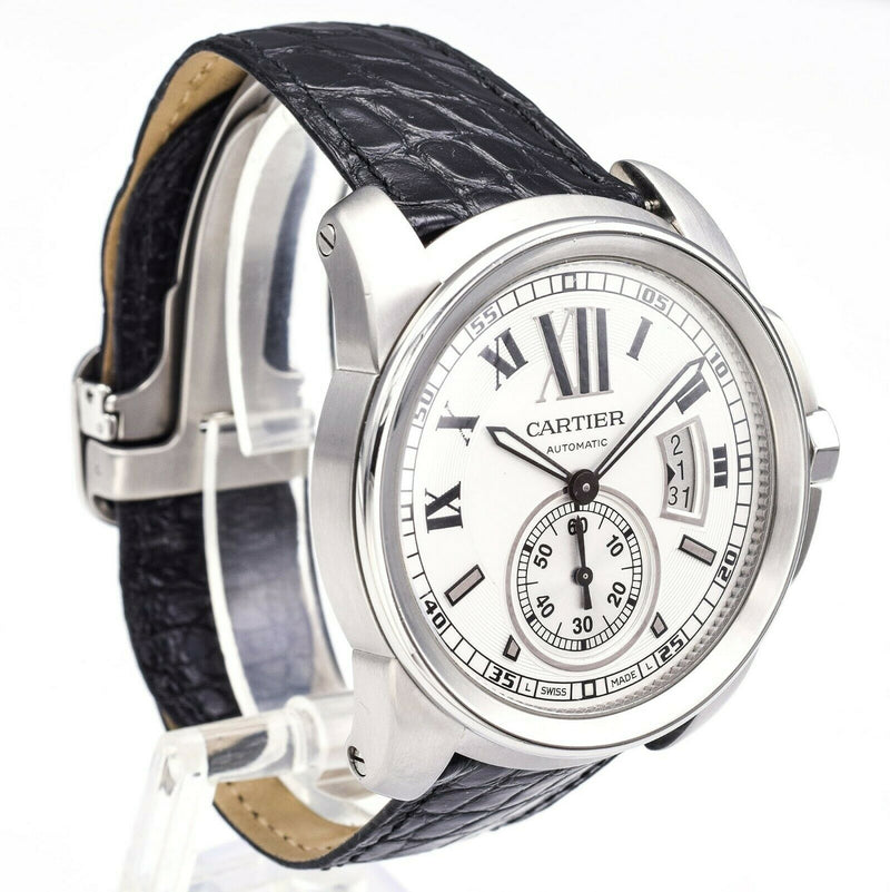 Cartier Calibre de Cartier Watch Ref 3389 Men's Skeleton Back