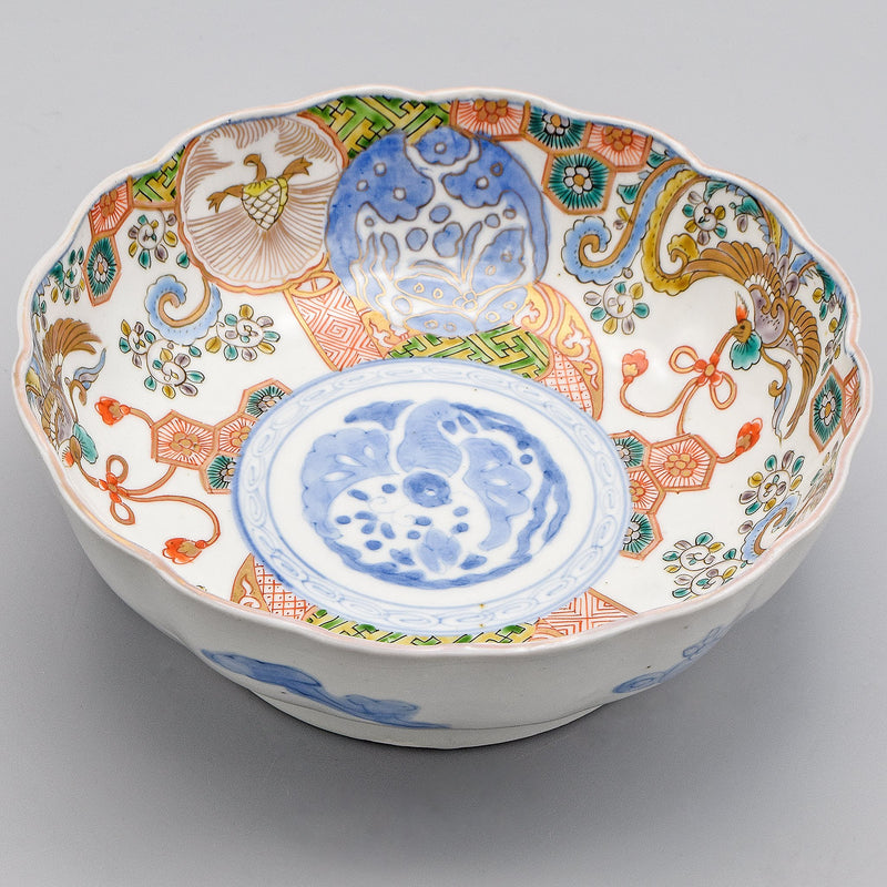Antique Chinese Hand-Painted Phoenix Porcelain Bowl