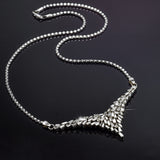 Vintage 18K White Gold 4.54 TCW Baguette Diamond Cluster Necklace