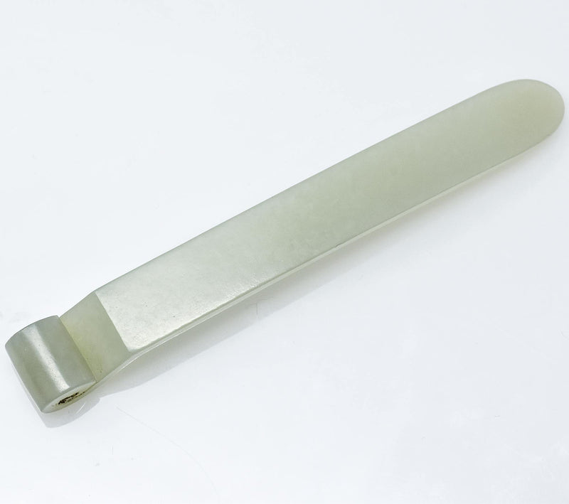 Antique Translucent Green Jade Buckle