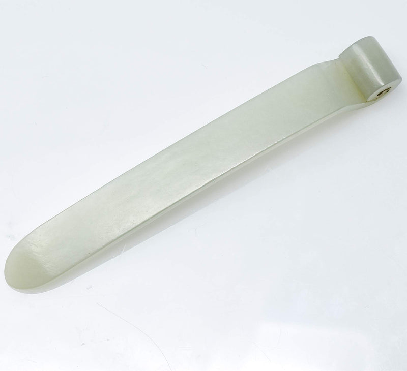 Antique Translucent Green Jade Buckle