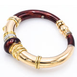 La Nouvelle Bague 18K Yellow Gold & Sterling Silver Red Enamel Diamond Bracelet