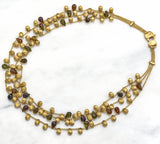 Marco Bicego 18K Yellow Gold Mixed Gemstone Multi Strand Necklace
