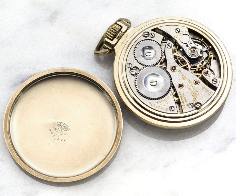 Vintage 10K Gold Filled Waltham Vanguard 23 Jewel Pocket Watch