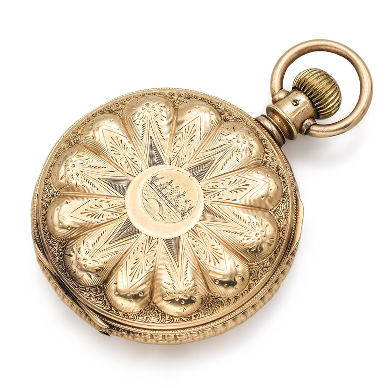 Antique 1888 14K Gold Elgin Pocket Watch
