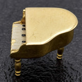 Vintage 14K Yellow Gold Enamel Piano Movable Charm Pendant