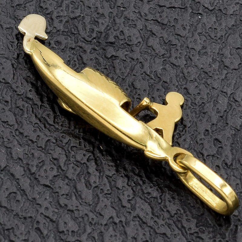 Vintage 18K Yellow Gold Gondola Charm Pendant