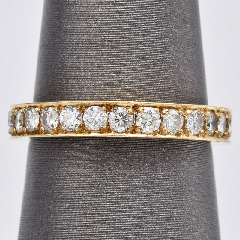 Vintage 14K Yellow Gold 1.20 TCW Diamond Band Ring