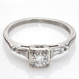 Antique 14K White Gold Diamond Band Ring