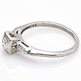 Antique 14K White Gold Diamond Band Ring