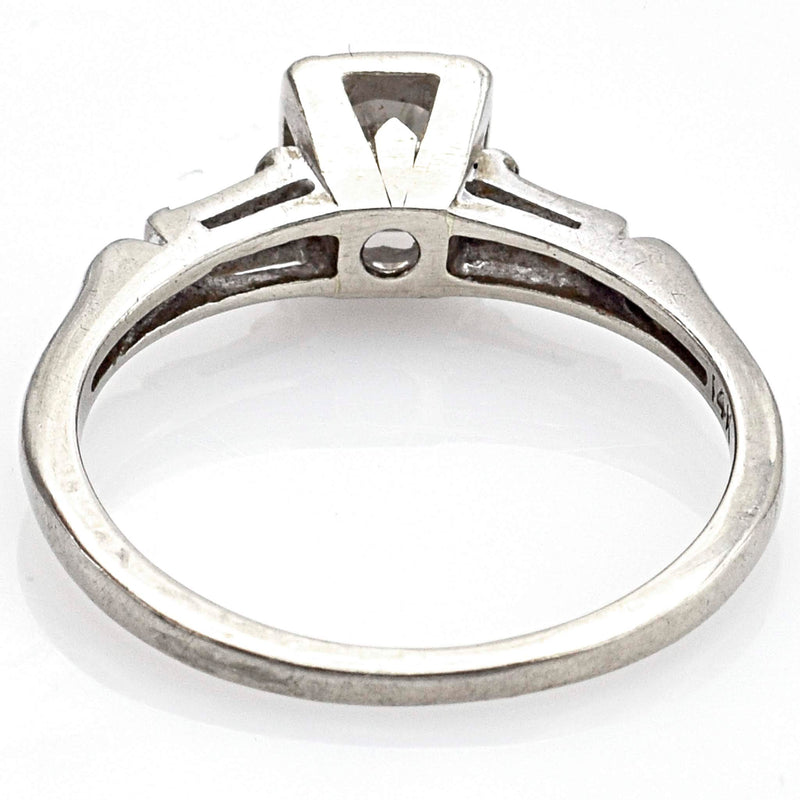 Antique 14K White Gold Diamond Band Ring
