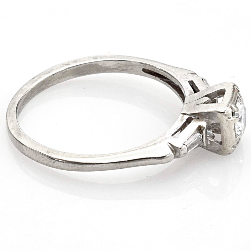 Antique 14K White Gold Diamond Band Ring
