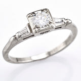 Antique 14K White Gold Diamond Band Ring