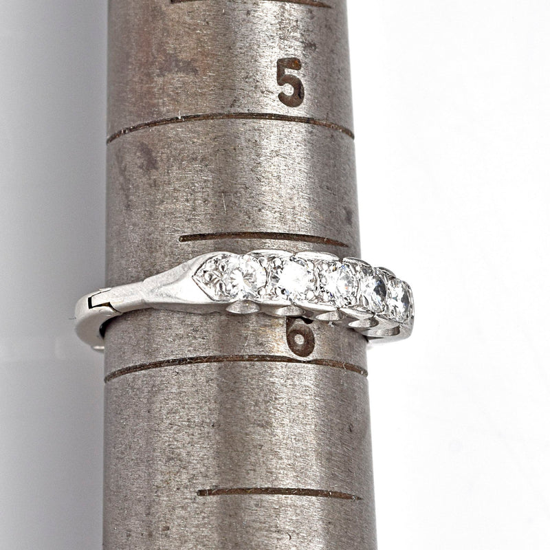 Vintage 14K Gold Diamond Hinged Shank Band Ring