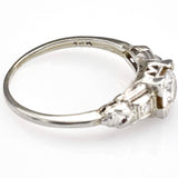 Antique 18K White Gold Diamond Art Deco Band Ring