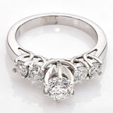 Estate 14K White Gold 1.22 TCW Diamond Band Ring
