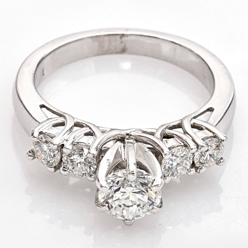 Estate 14K White Gold 1.22 TCW Diamond Band Ring