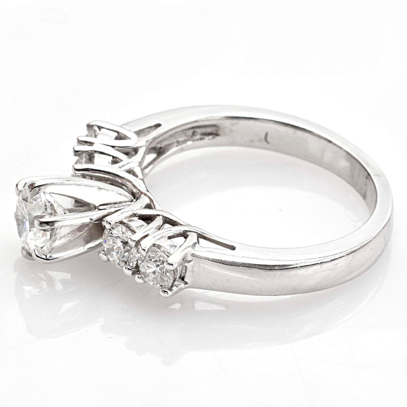 Estate 14K White Gold 1.22 TCW Diamond Band Ring