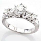 Estate 14K White Gold 1.22 TCW Diamond Band Ring