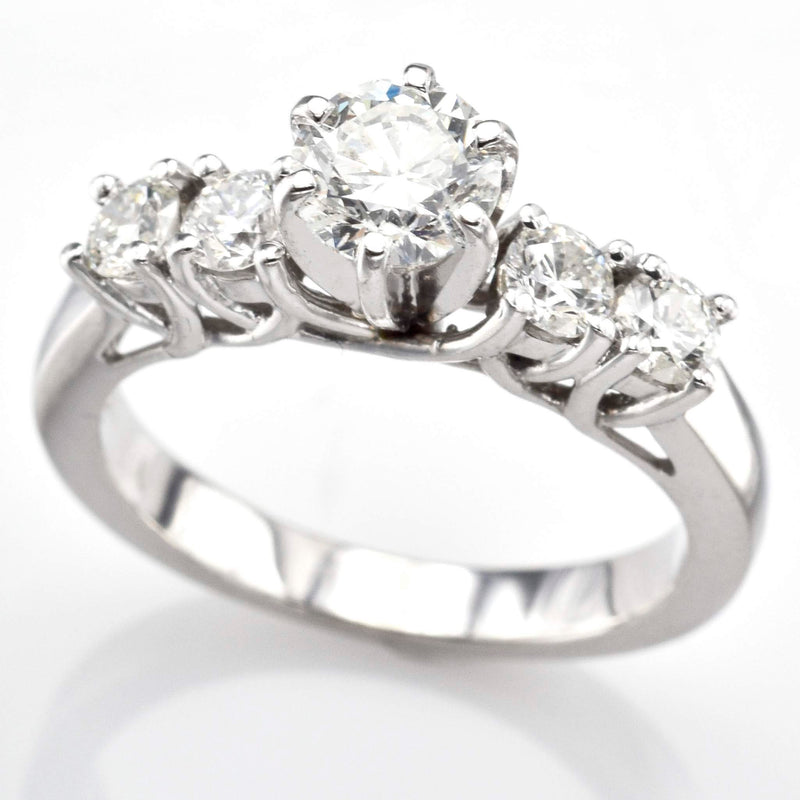 Estate 14K White Gold 1.22 TCW Diamond Band Ring
