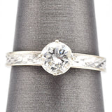 Antique 14K White Gold Diamond Art Deco Band Ring