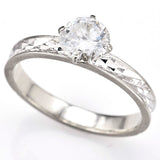 Antique 14K White Gold Diamond Art Deco Band Ring
