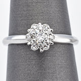 Vintage 14K White Gold 0.17 Ct Diamond Band Ring E/F VS-2