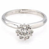 Vintage 14K White Gold 0.17 Ct Diamond Band Ring E/F VS-2