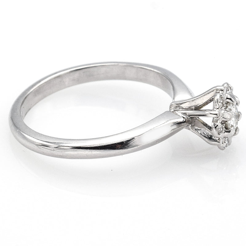Vintage 14K White Gold 0.17 Ct Diamond Band Ring E/F VS-2
