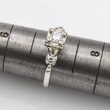 Antique 14K White Gold 0.25 Ct Diamond Band Ring
