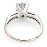 Antique 14K White Gold 1.03 CT Diamond Band Ring 6.5 mm