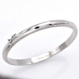 Antique Platinum Etched Hinged Bangle Bracelet