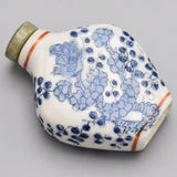 Antique Chinese Blue & White Porcelain Jade Hand-Painted Birds Snuff Bottle