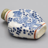 Antique Chinese Blue & White Porcelain Jade Hand-Painted Birds Snuff Bottle