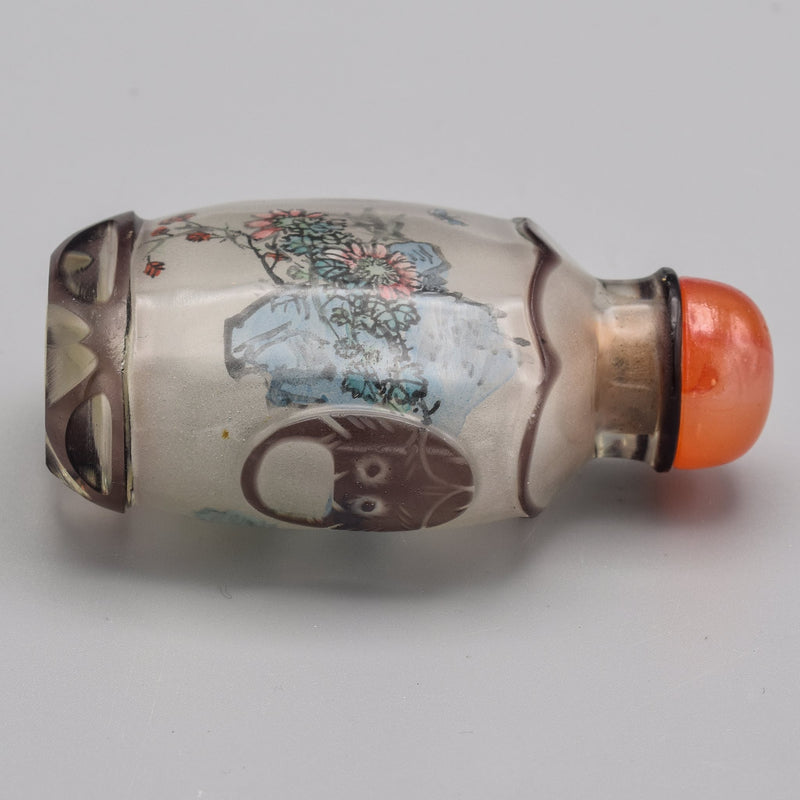 Antique Chinese Peking Glass Hand-Painted Inside Snuff Bottle