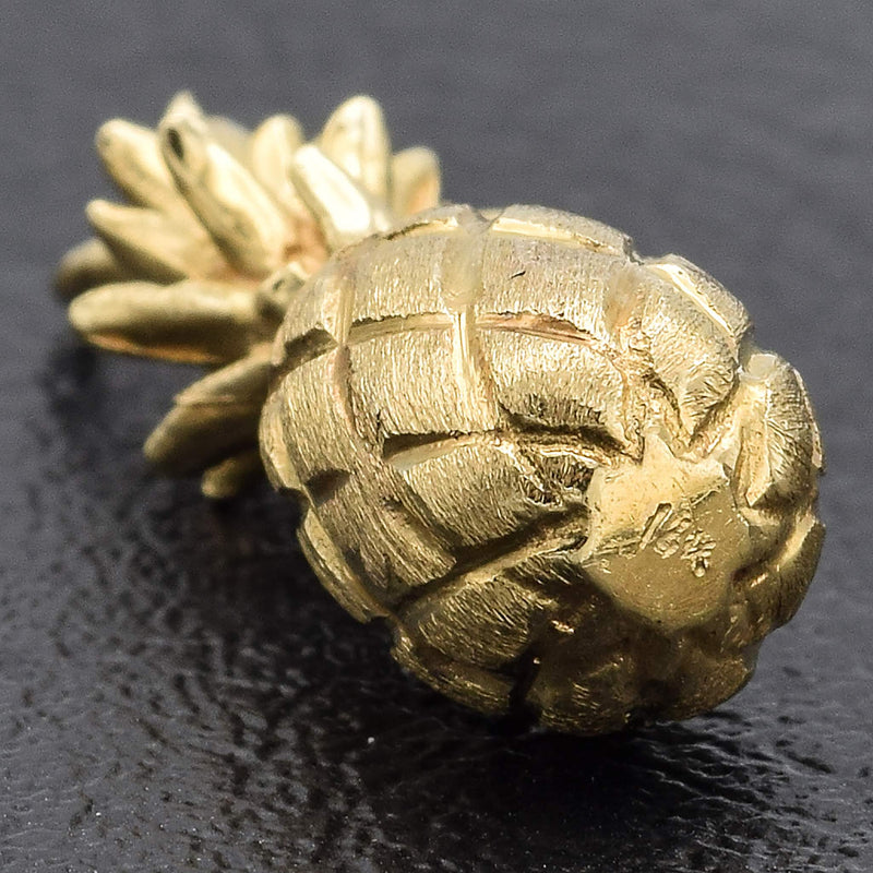 Vintage 14K Yellow Gold Pineapple Charm Pendant