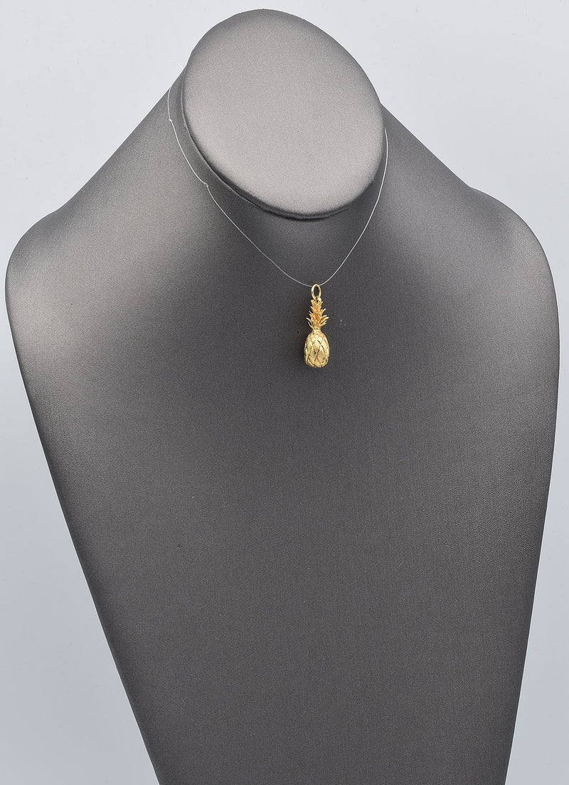 Vintage 14K Yellow Gold Pineapple Charm Pendant