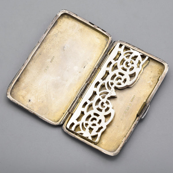 Antique English Sterling Silver Calling Card Holder Case Box